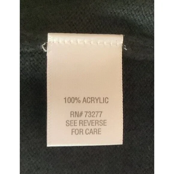 Croft & Barrow Womens XL Argyle Button-Front Cardigan Sweater Black Beige White - Picture 7 of 8